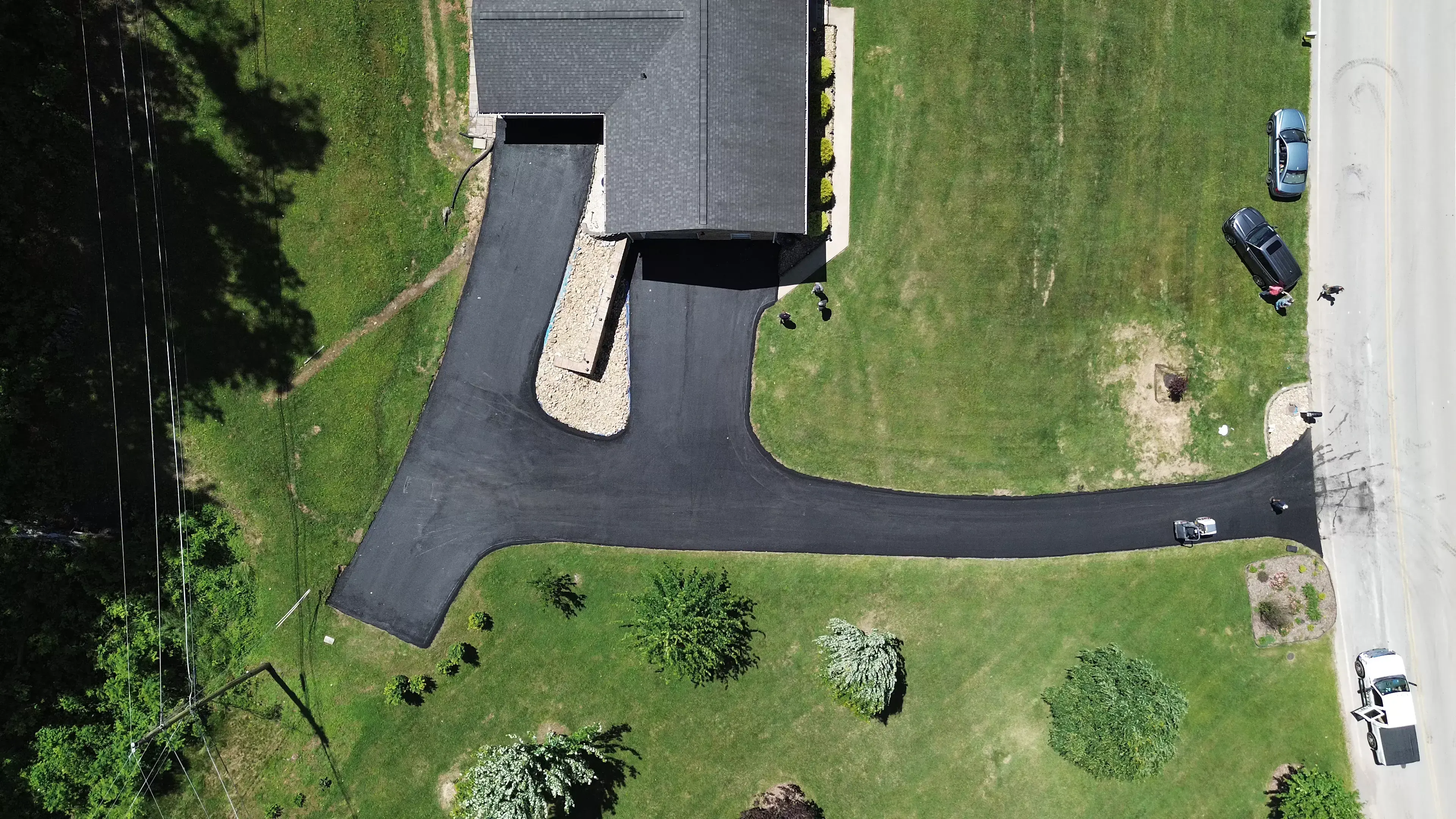 Before professional paving